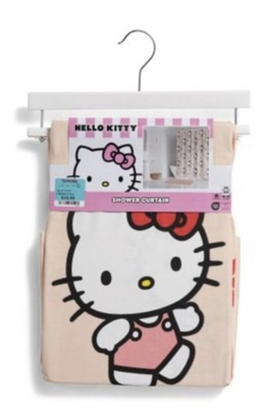 Hello kitty  Standing Flowers shower curtain 72x72
